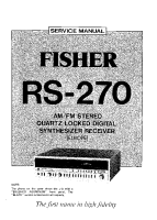 Fisher RS-270 - Service Manual